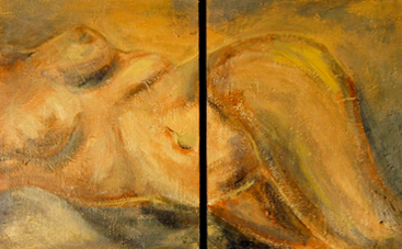 Monet's Nude (Diptych)